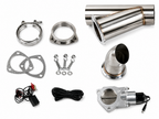 Granatelli Motor Sports Electronic Exhaust Cutout Kit 307530 - Stainless Steel Weld-In 3.00" - Granatelli Motor Sports