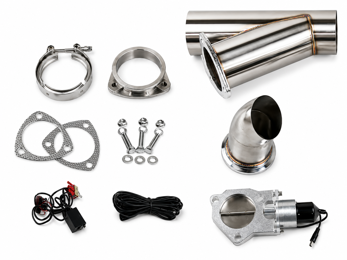 Granatelli Motor Sports Electronic Exhaust Cutout Kit 307530 - Stainless Steel Weld-In 3.00" - Granatelli Motor Sports