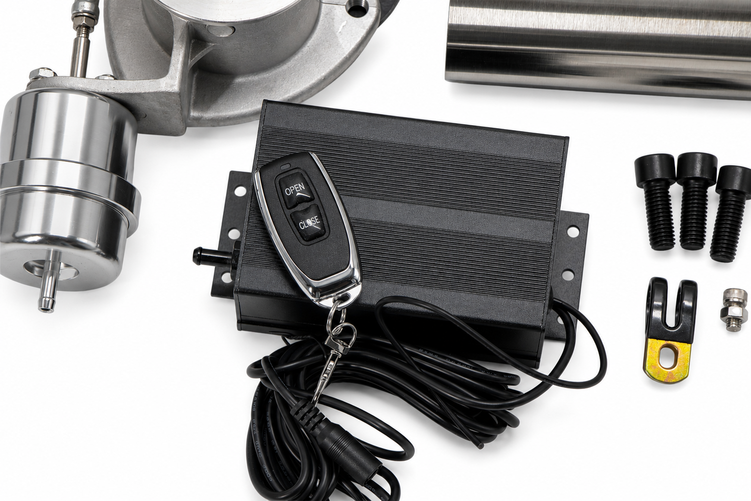 Granatelli Motor Sports Vacuum/ Pressure Controlled Electronic Exhaust Cutout Systems - Stainless Steel Weld-In 309625 - Granatelli Motor Sports