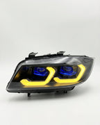 BMW 3 Series E90 LED Headlight Assembly with Dual-Color DRL 2005 - 2012