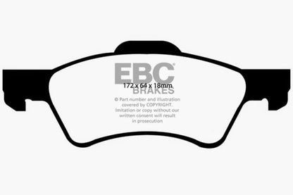 EBC 01-07 Chrysler Town & Country 3.3 Rear Rotors Ultimax2 Front Brake Pads