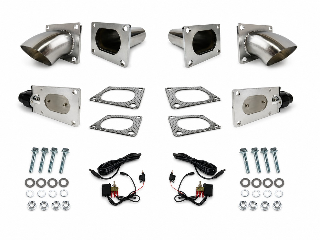 Granatelli Motor Sports Electronic Exhaust Oval Cutout Kit 313530D - Stainless Steel Weld-In - Granatelli Motor Sports