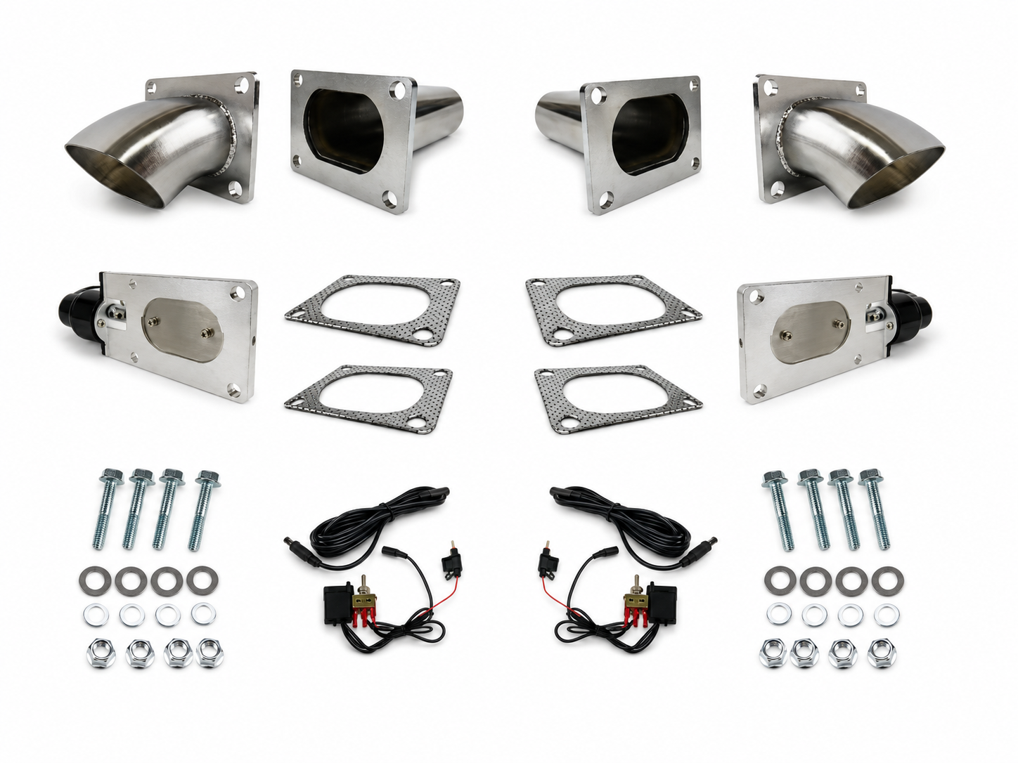 Granatelli Motor Sports Electronic Exhaust Oval Cutout Kit 313530D - Stainless Steel Weld-In - Granatelli Motor Sports