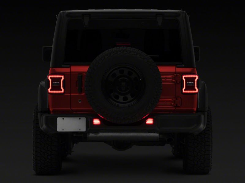 Raxiom 18-23 Jeep Wrangler JL Moab Rubicon Sahara Axial LED Rear Bumper Reflector Lights- Clear