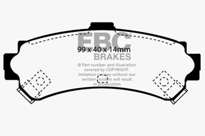 EBC 95-97 Nissan Sentra 1.6 Ultimax2 Rear Brake Pads