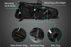 Mitsubishi Lancer Evo X Demon Eyes Dual Beam Projector Headlights (2008-2017)