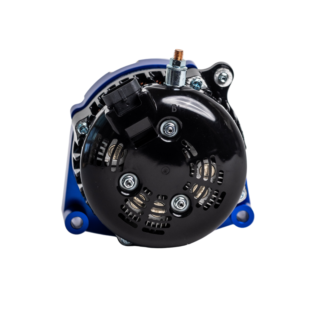 1996-2024 GM Billet High Output Alternator (Blue) by JS Alternators