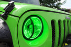 Oracle 07-17 Jeep Wrangler Surface Mount LED Headlight Halo Kit - Green