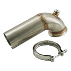 3" Downpipe V Band Turbo 304 Stainless 90 3.55 inch/90mm OD Exhaust Flange O2 Bung Garrett Turbo - Bull Boost Performance
