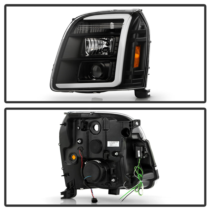 Spyder 07-14 GMC Yukon High-Power LED Headlights - Black (PRO-YD-GY07V2PL-BK)
