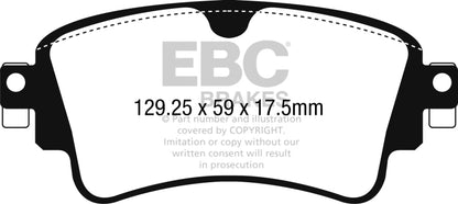 EBC 2018+ Audi A4 Allroad Quattro 2.0L Turbo Ultimax2 Rear Brake Pads