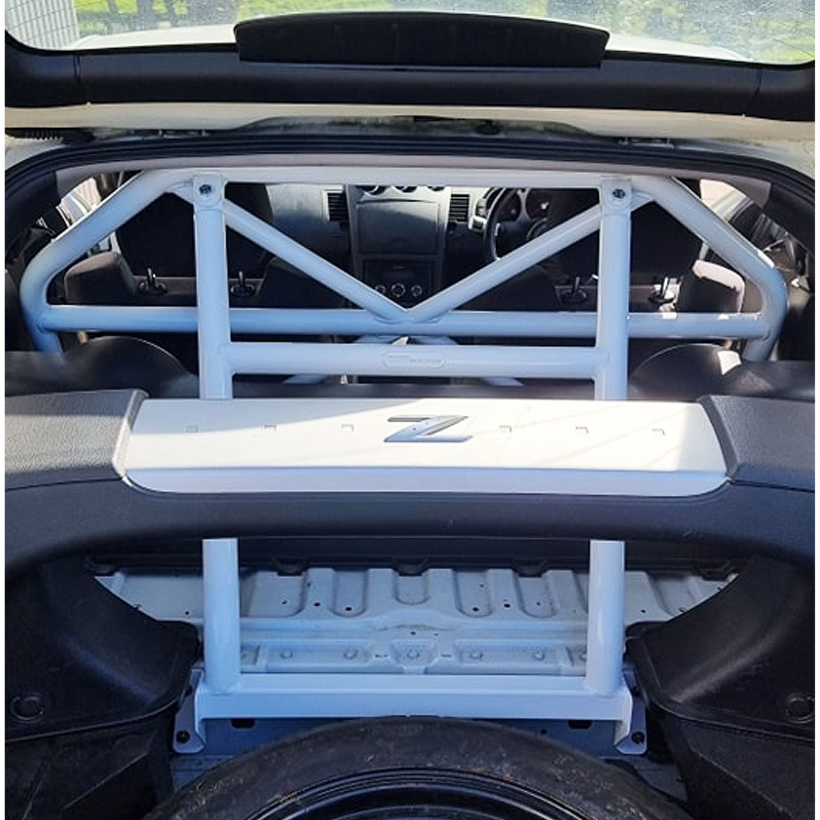 350z Bolt On 2 Piece Half Steel Roll Cage Harness Bar for Nissan Fairlady Z Z33 - Bull Boost Performance