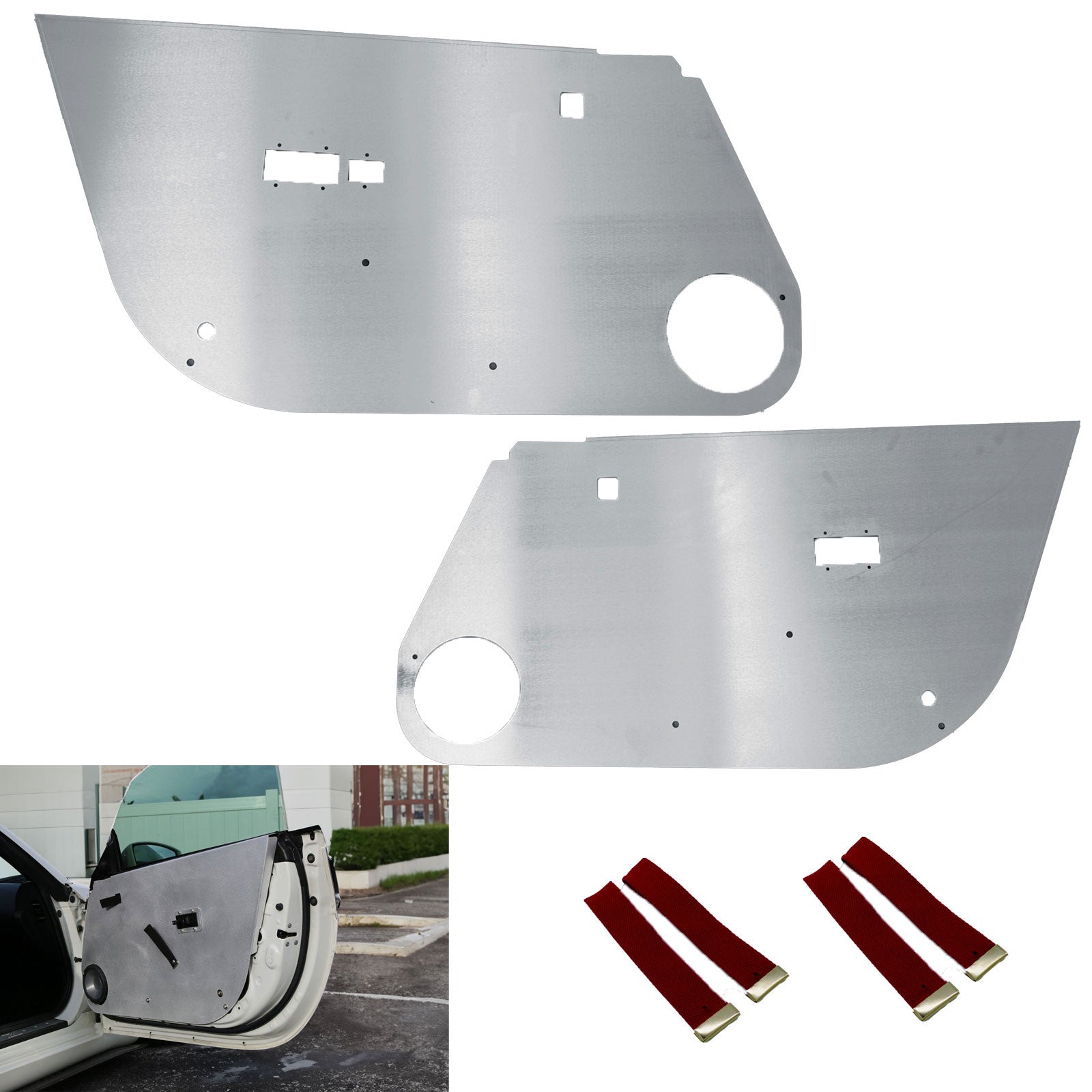 Aluminum Door Cards Panels For 2003-2009 350Z Coupe Z33 Lightweight Racecar US - Bull Boost Performance