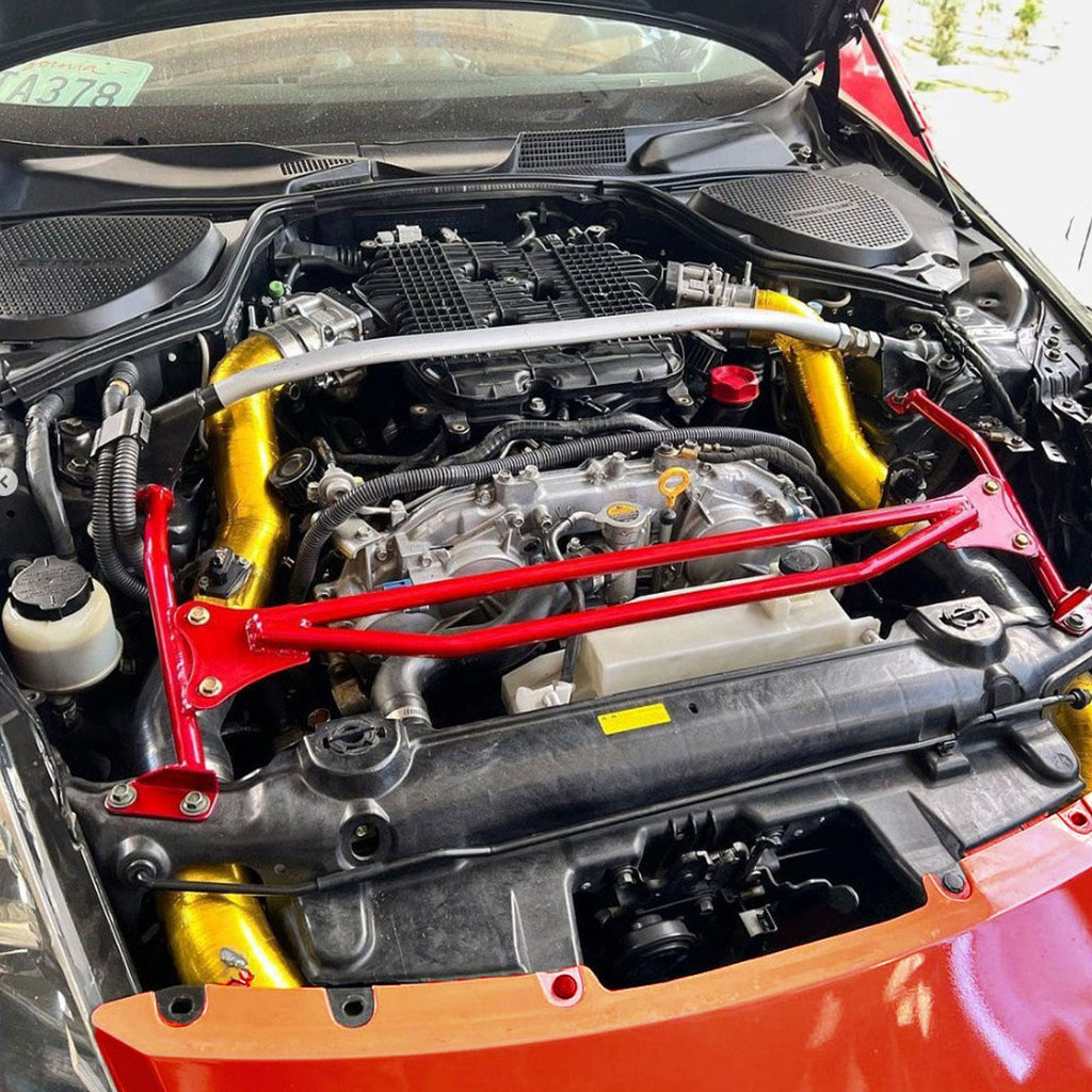 Upper Nismo Style Strut H Brace Bar Gold For VQ Nissan 350Z Z33 VQ35 - Bull Boost Performance