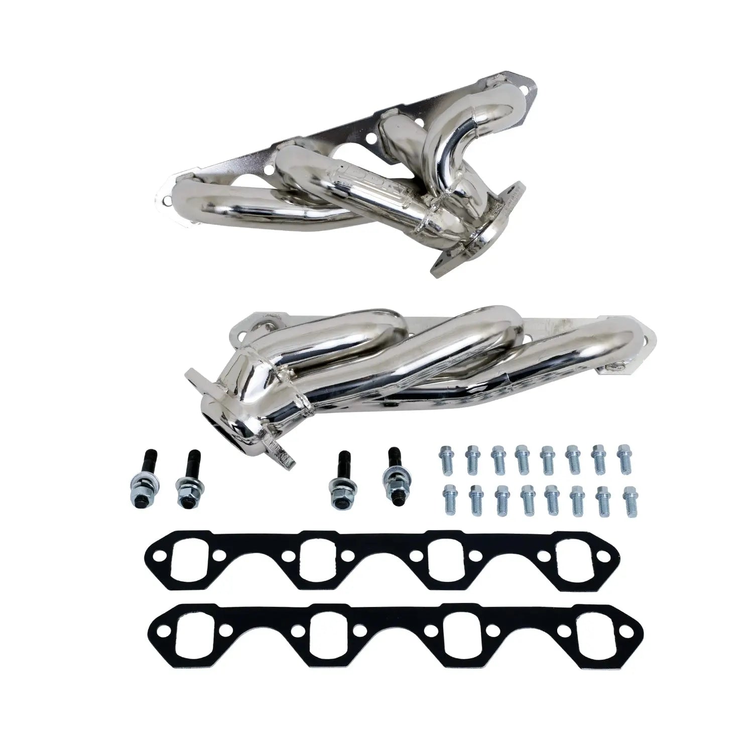 BBK Ford F150 302 5.0 1-5/8 Shorty Exhaust Headers Polished Silver Ceramic 87-95