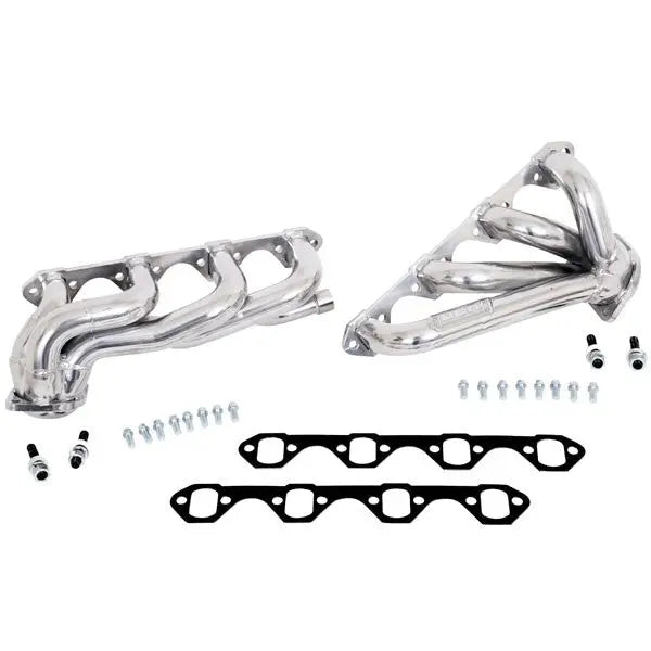 BBK Ford F150 351 5.8 1-5/8 Shorty Exhaust Headers Polished Silver Ceramic 87-95