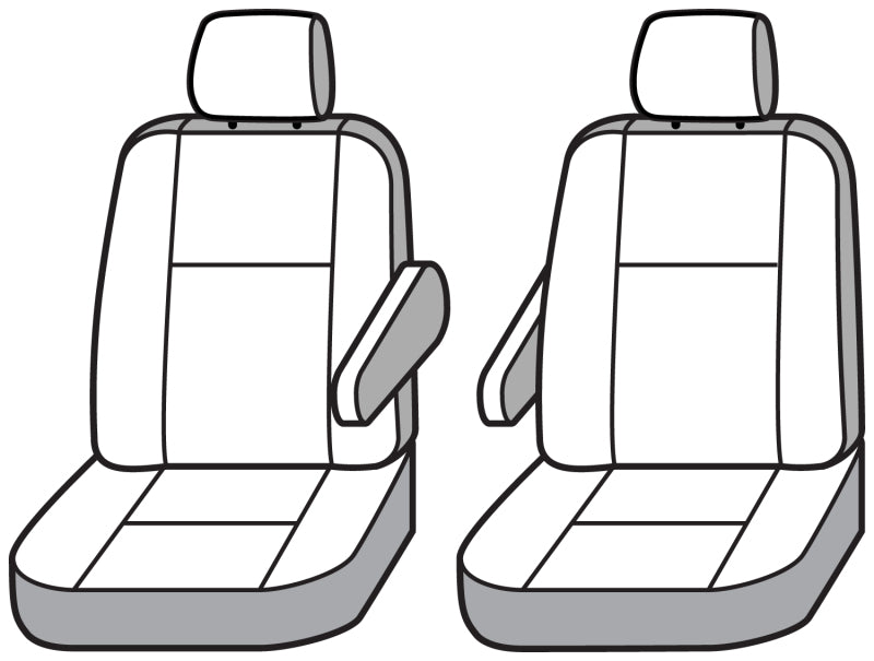 Covercraft 19-26 Mercedes-Benz Sprinter Polycotton SeatSaver Custom Front Row Seat Covers-Grey
