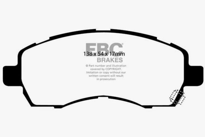 EBC 97-98 Subaru Impreza 1.8 Ultimax2 Front Brake Pads