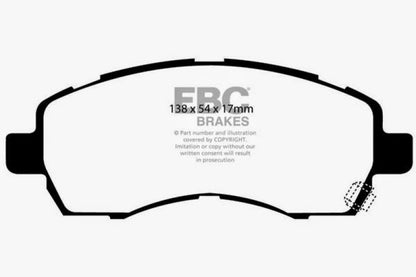 EBC 97-98 Subaru Impreza 1.8 Ultimax2 Front Brake Pads