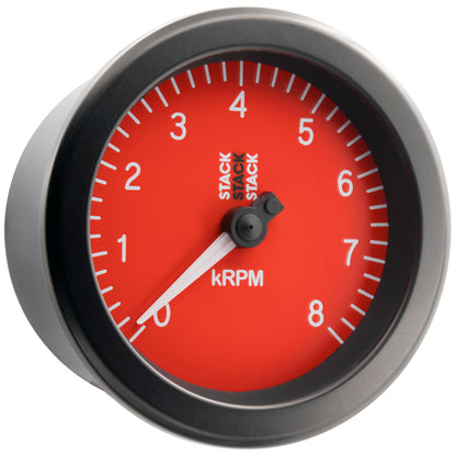 Autometer Stack Sport 88mm 0-8K RPM Tachometer - Red