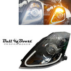 LED DEPO Pair Bi-Xenon Black Projector Headlights DOT/SAE For 2003-2009 Nissan 350z - Bull Boost Performance