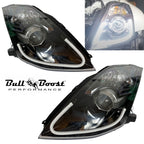 LED DEPO Pair Bi-Xenon Black Projector Headlights DOT/SAE For 2003-2009 Nissan 350z - Bull Boost Performance