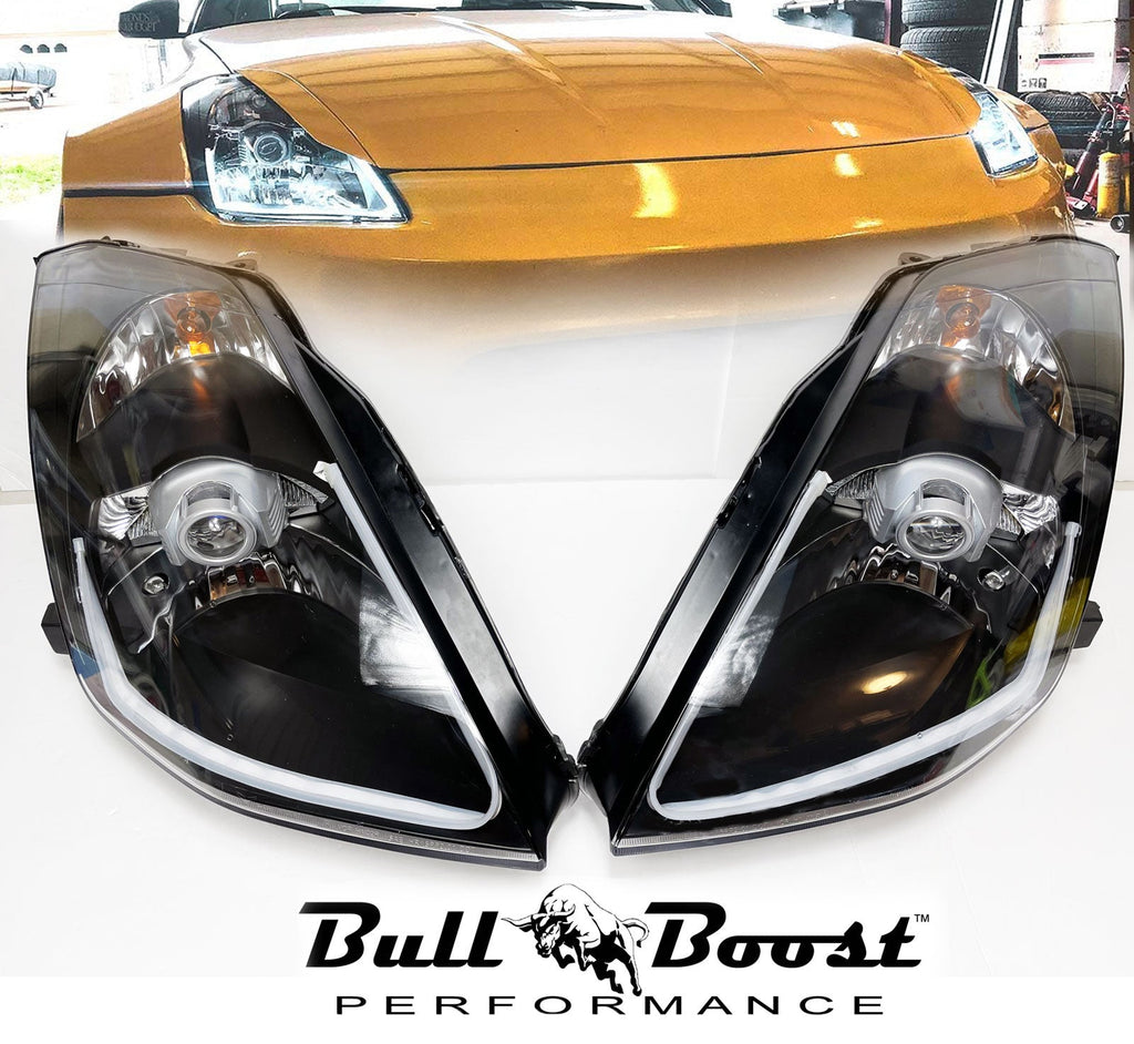 LED Headlamps For 2003-2005 NISSAN 350Z Z33 Fairlady [HID D2S Model] 8 Pin Headlights - Bull Boost Performance