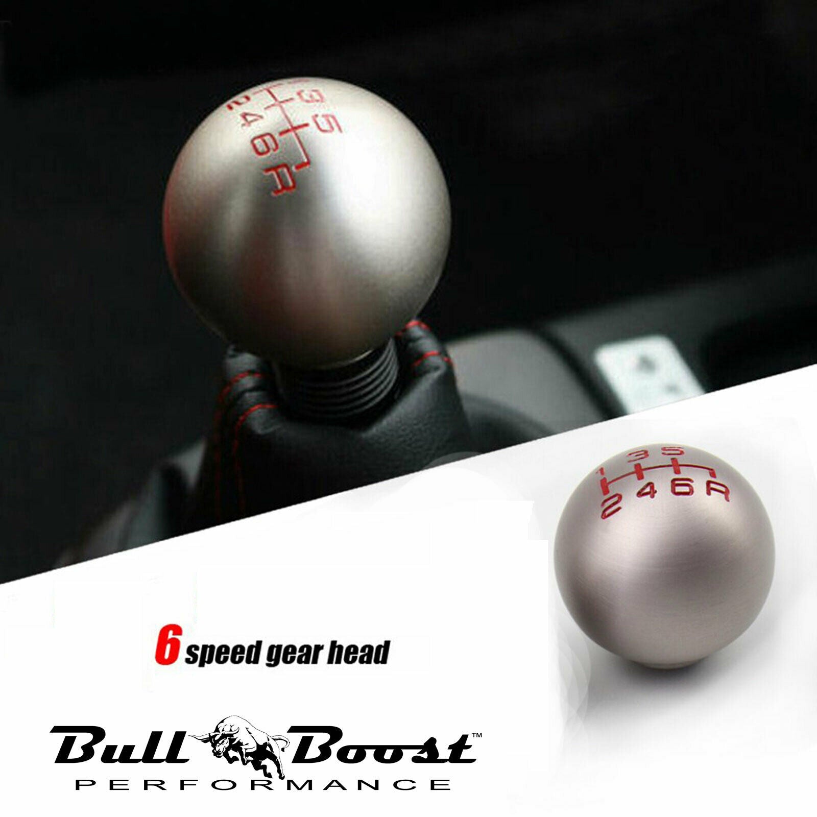 6 Speed Type R Shift Knob For Honda Acura Civic Si Solid Style M10 x 1.5 | AFFILIATE - Bull Boost Performance