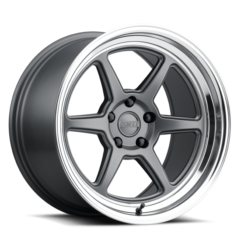 Kansei K14G Roku 18x8.5in / 5x114.3 BP / 35mm Offset / 73.1mm  Bore - Grey and Machined Lip