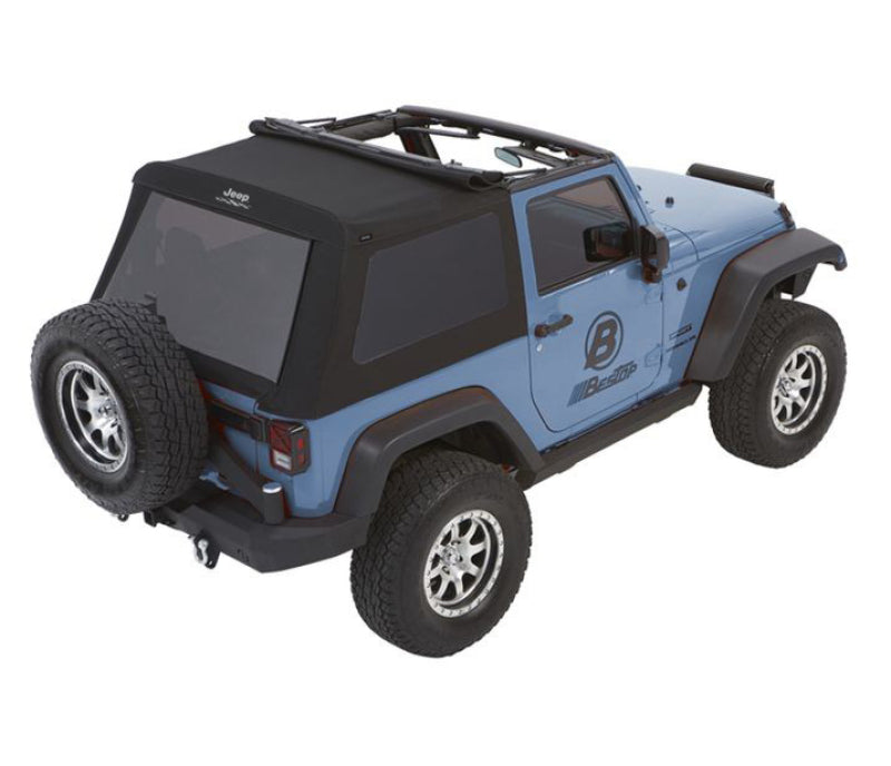 Bestop 07-18 Jeep Wrangler JK 2-Door Jeep Trektop Glide (Black Diamond)