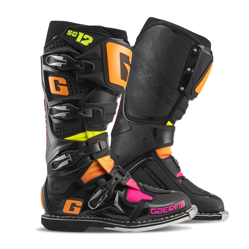 Gaerne SG12 Limited Edition Boot Black/Orange/Pink - Size 10