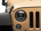 Raxiom 07-18 Jeep Wrangler JK 7-Inch V2 Dragon Eye LED Headlights- Black Housing- Clear Lens