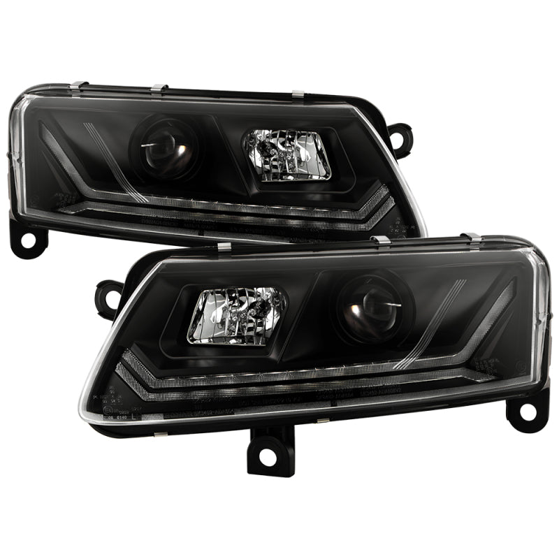Spyder 09-11 Audi A6 Halogen Model Only Projector Headlights - (PRO-YD-ADA609-SEQ-BK)