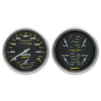 Autometer Carbon Fiber Gauge Kit 2pc Quad & Tach/Speedo 5in.