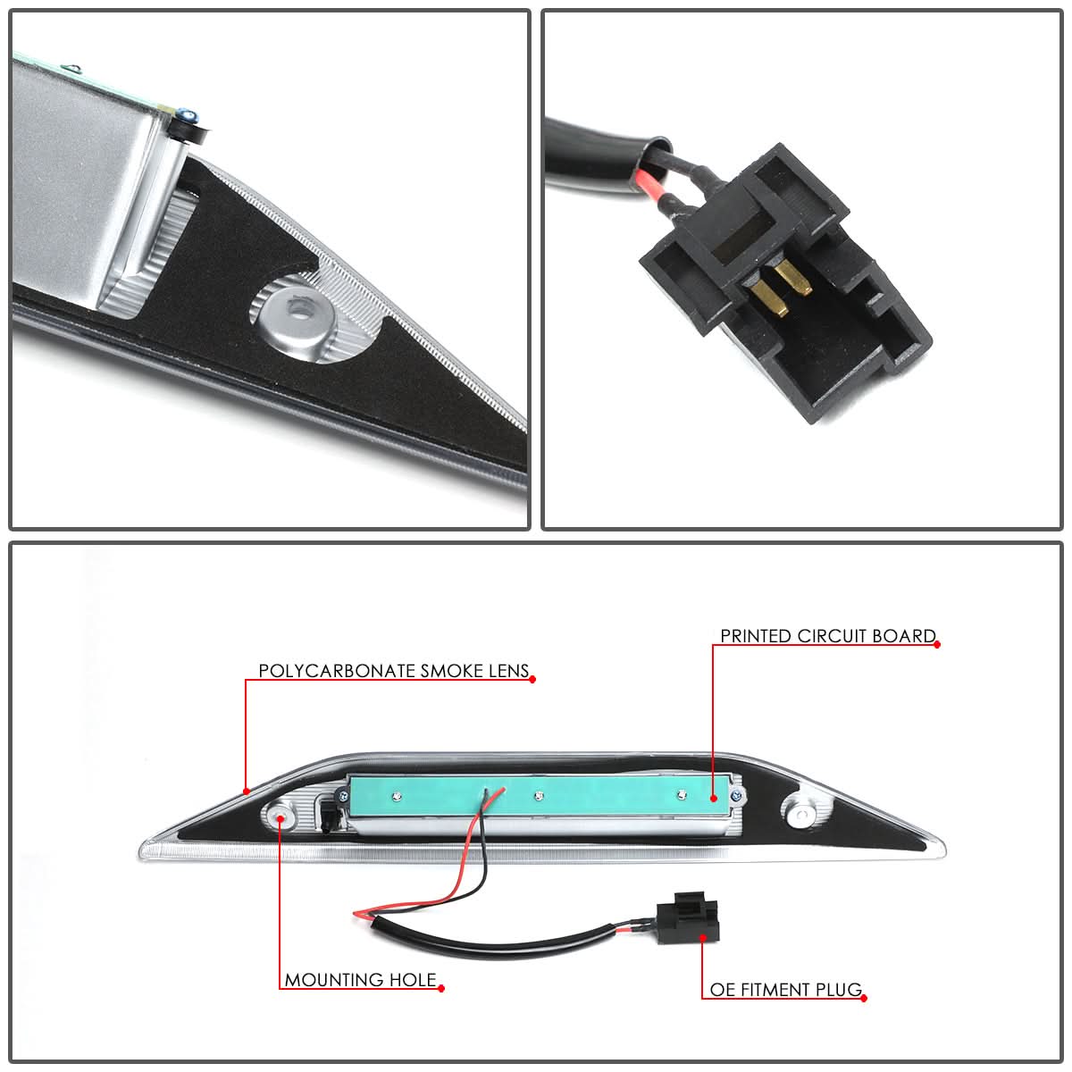 2007-2009 Ford Freestyle / Taurus X LED 3rd Brake Light - Black/Smoke