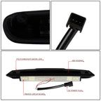 07-14 Chevrolet Silverado GMC Sierra 3D LED Third Brake Light Black