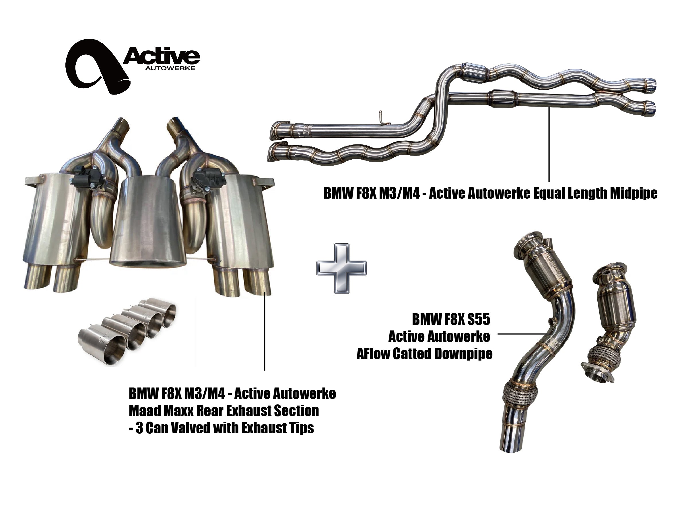 Active Autowerke F80/F82 Exhaust Bundle AFlow Equal Length