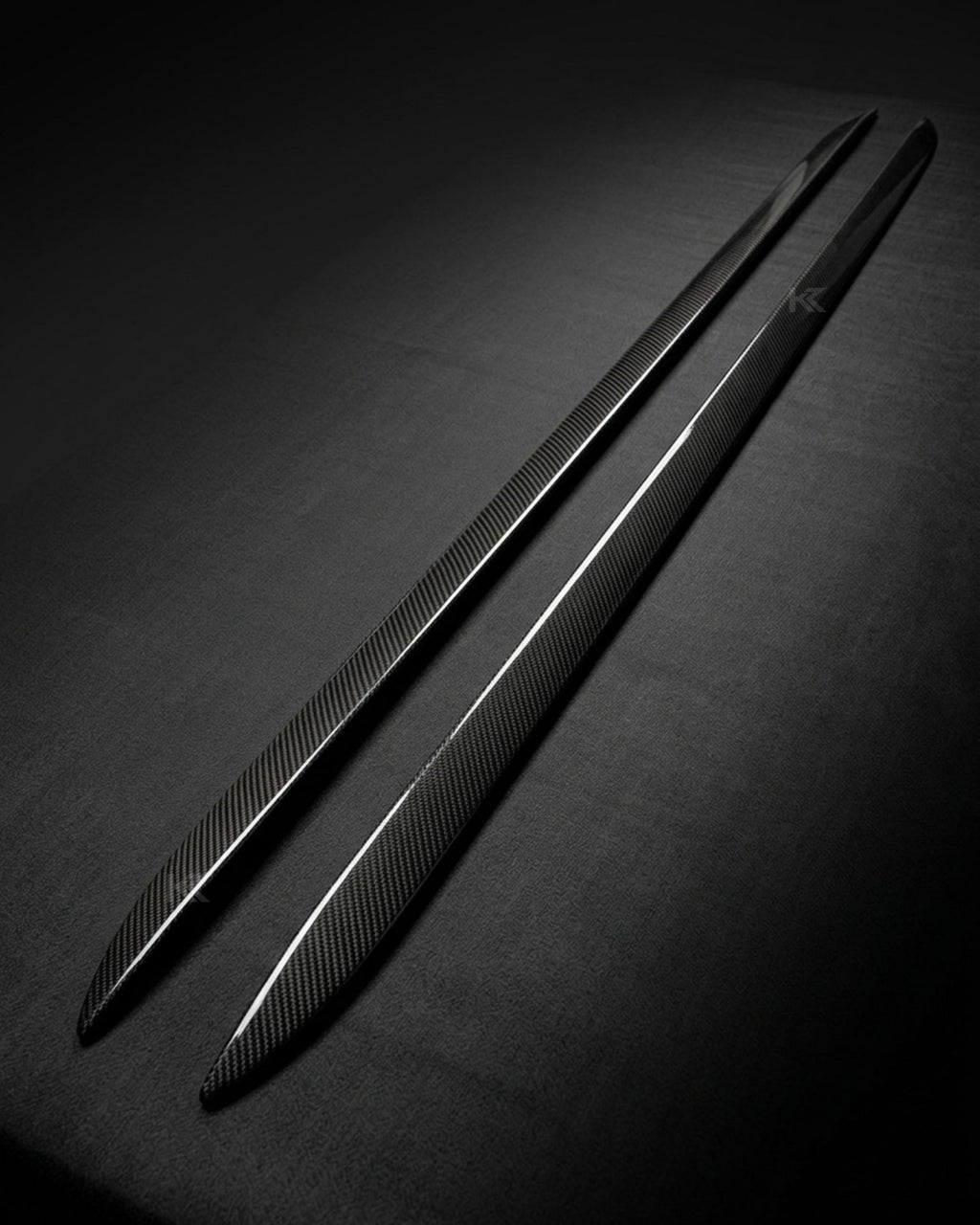 Audi A5 8T 4-Door Sedan Carbon Fiber Side Skirt Extensions 2010 - 2011