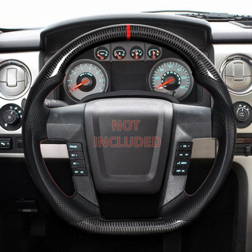 Real Carbon Fiber Steering Wheel for Ford F-150 & Raptor 2009-2014