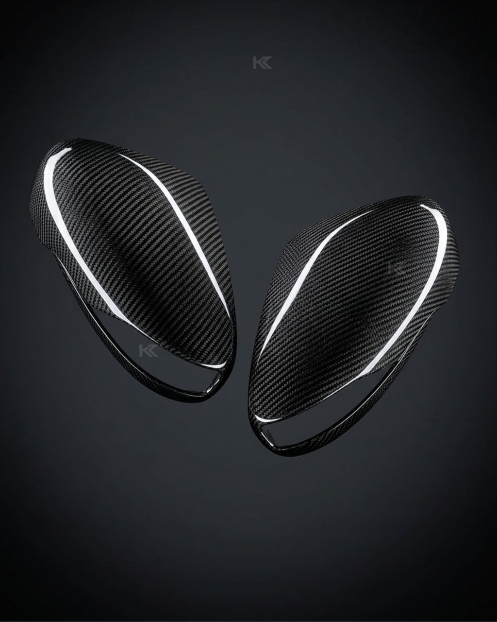 VW Scirocco Carbon Fiber Mirror Covers – Gloss Black Caps (2013–2016)