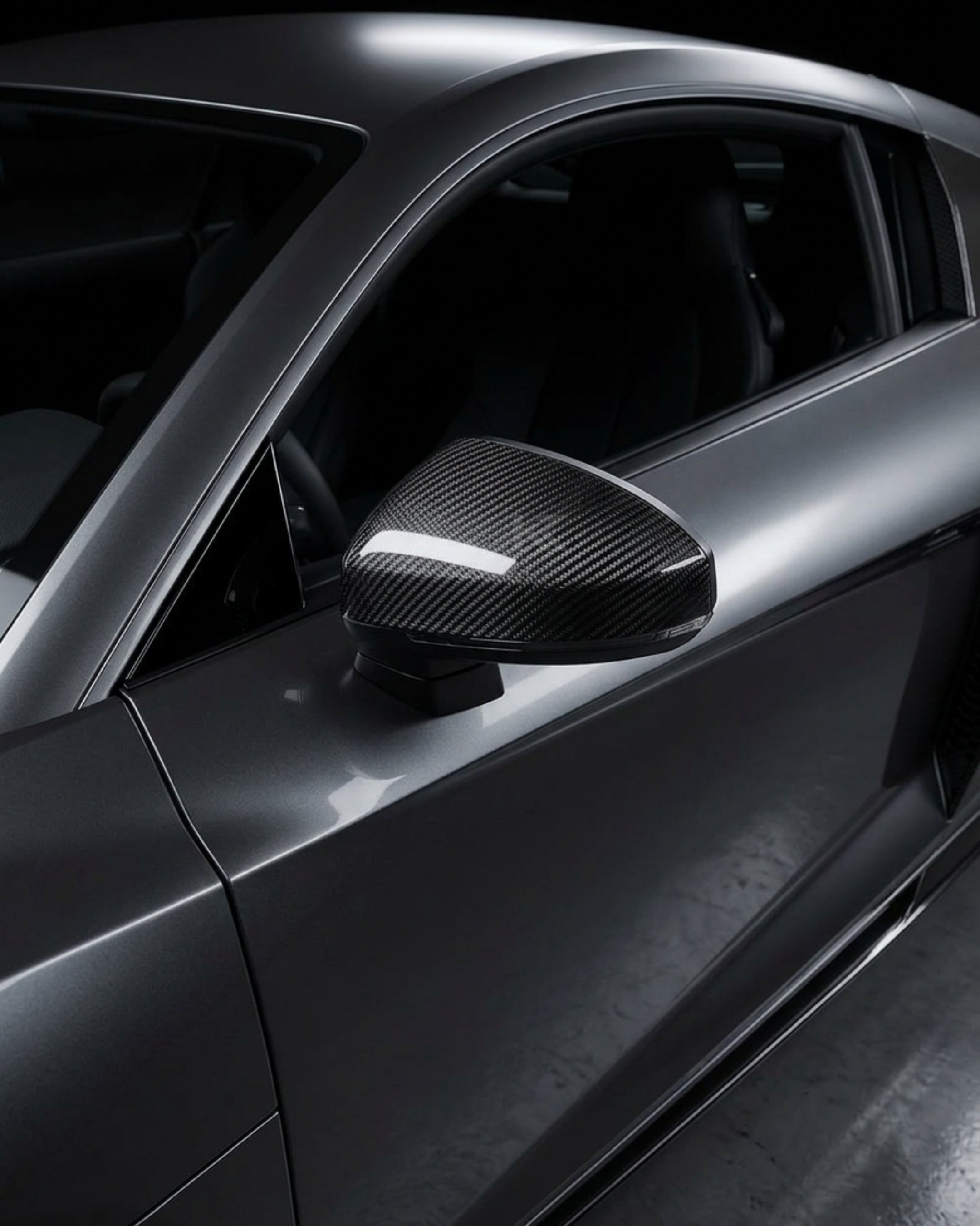 Prepreg Dry Carbon Fiber R8 Mirror Cover Cap Rearview for Audi R8 V10 2023