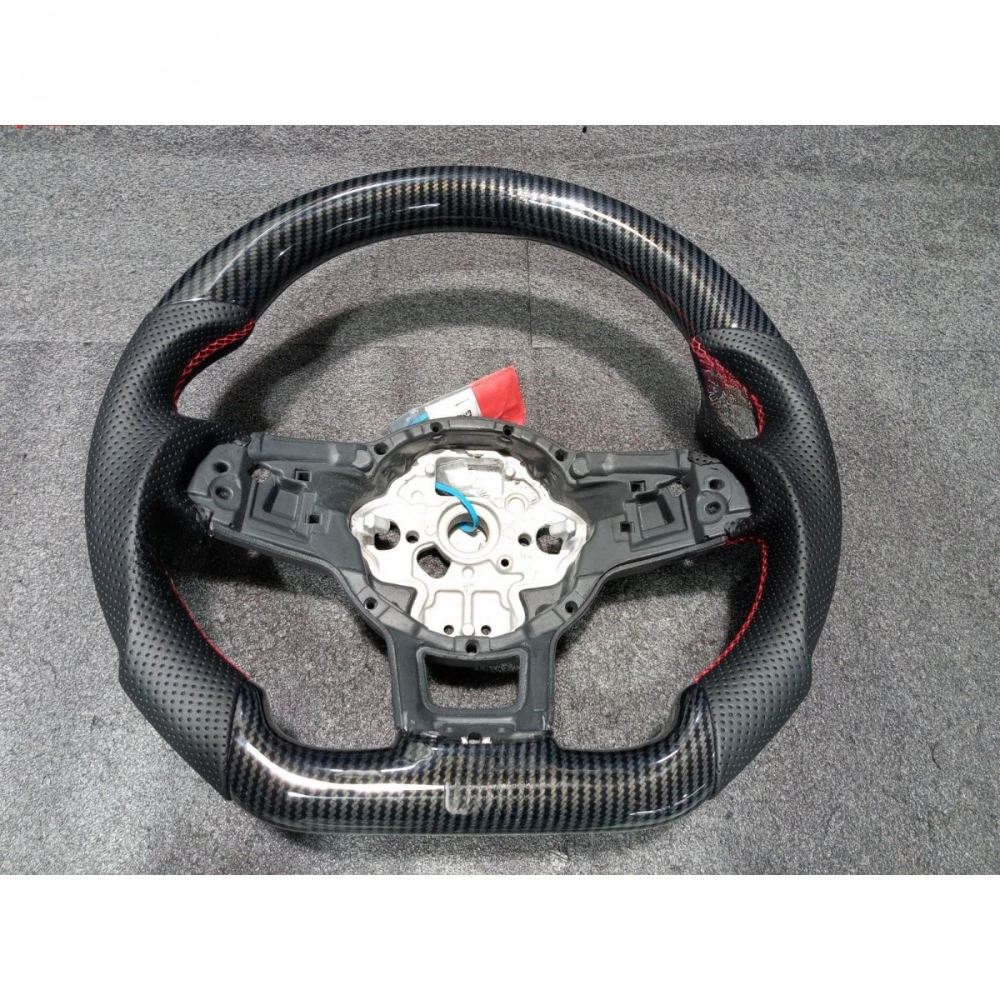 Hydro-Dip Carbon Fiber Steering Wheel for Volkswagen Golf GTI, Golf R & MK7/MK7.5 R-Line 2015–2019