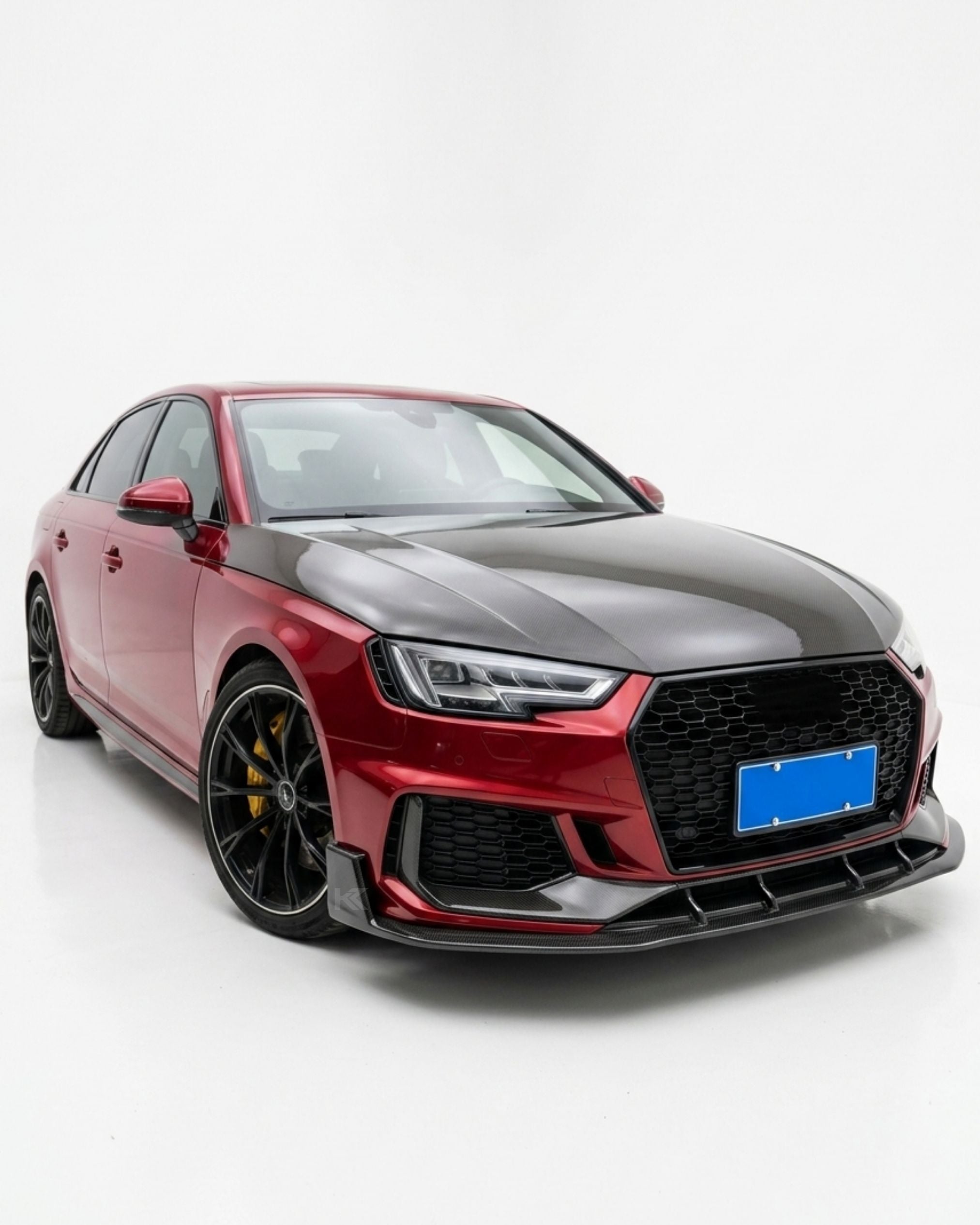 Audi RS4 B9 Front Lip – Prepreg Dry Carbon Fiber Center Splitter (2019)