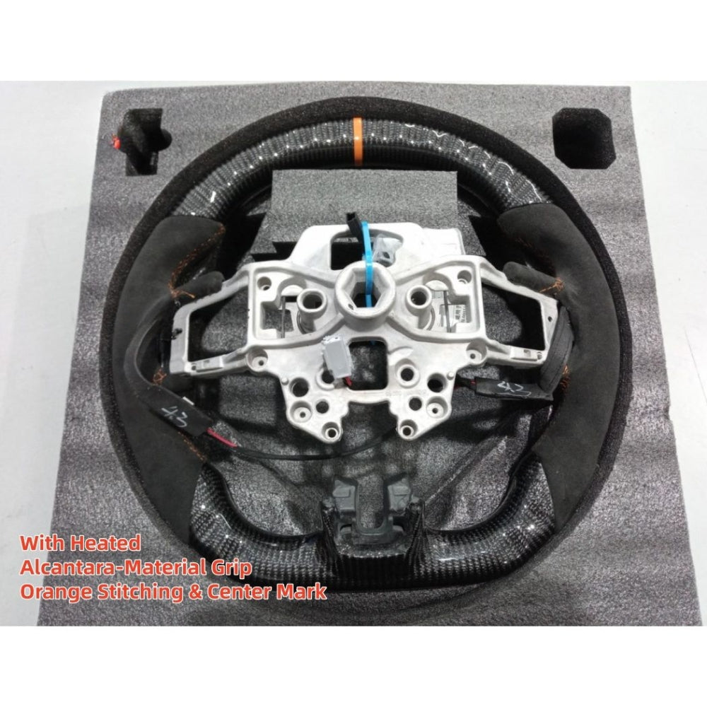 Heated Carbon Fiber Steering Wheel for Ford Mustang 2018-2023