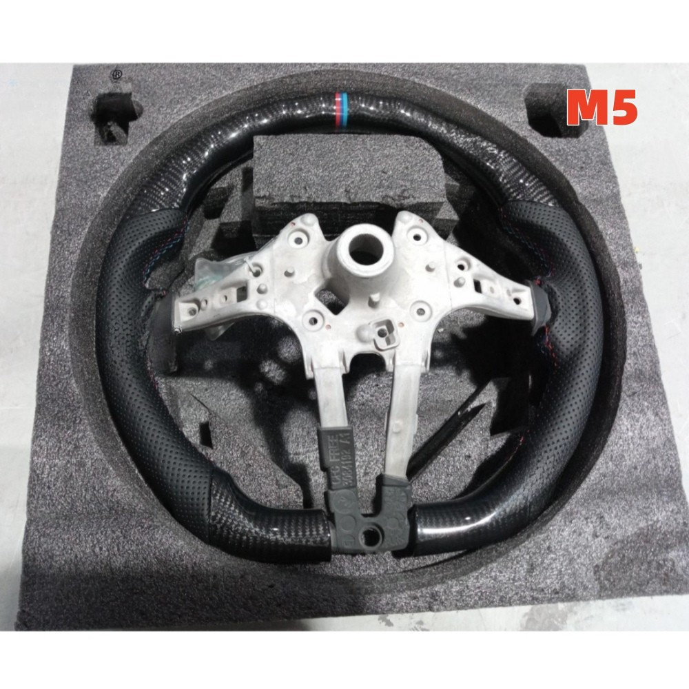 Real Carbon Fiber M Sport Steering Wheel for BMW F90 M5, F10 5 Series, F07 GT, F11 Touring & F Series