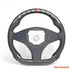 Real Carbon Fiber Sport Steering Wheel for Tesla Model S 2014–2020 & Model X 2016–2020 Black Leather Heated