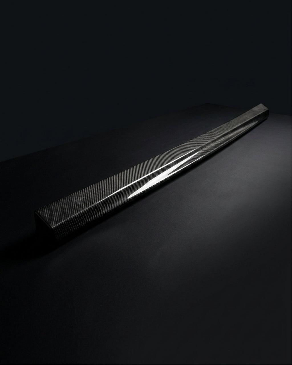 VW Golf MK7 GTI Carbon Fiber Side Skirt Extensions – Gloss Black (2014–2016)