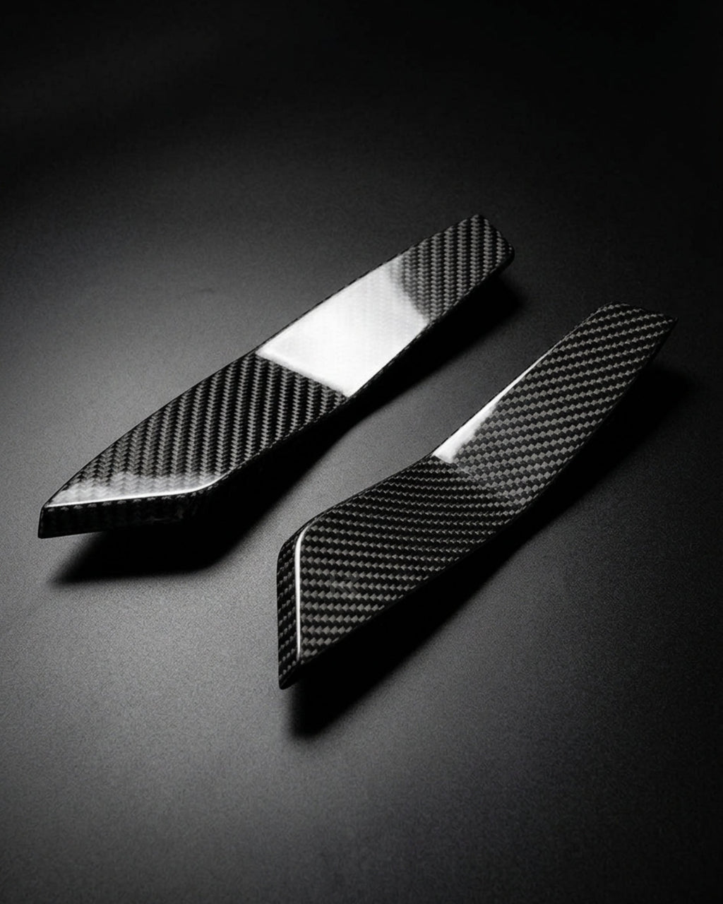 Audi RS7 Sportback 4-Door Dry Carbon Fiber ABT-Style Front Bumper Canards 2020 - 2021