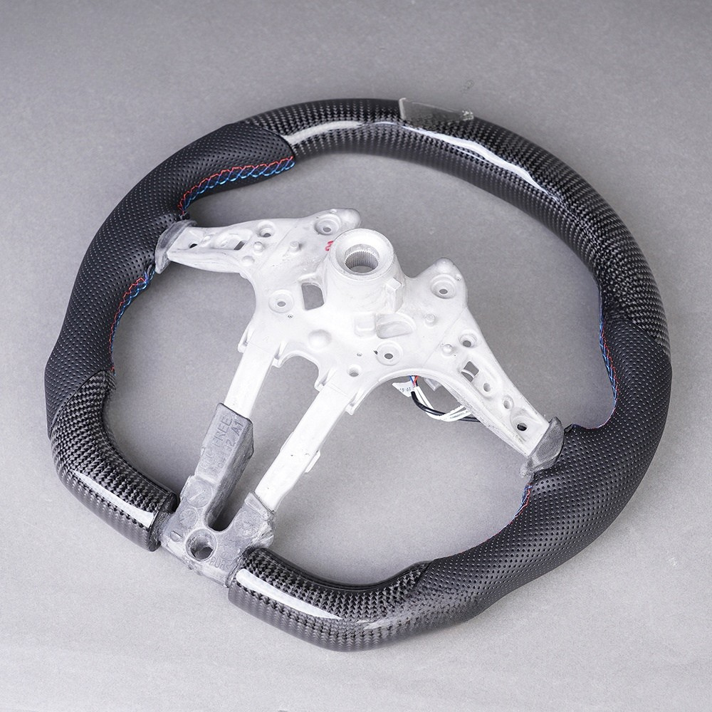 Real Carbon Fiber LED Steering Wheel for BMW M3 F30 F80 F82 F87 F32 F36 & F Series Models (Non-Heated)