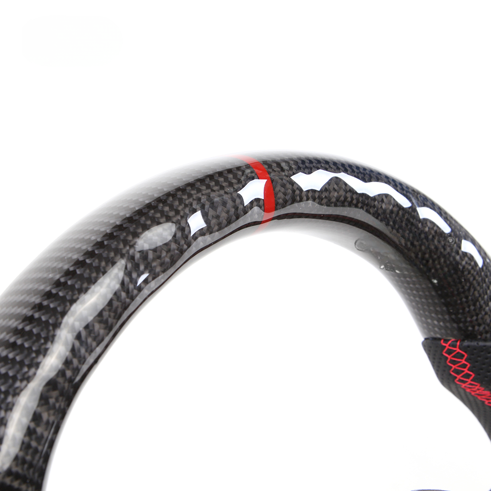 Flat-Bottom Real Carbon Fiber Steering Wheel for Audi A3 A4 A5 S3 S4 S5 RS3 RS4 RS5 RS6 RS7 SQ5 2012–2016